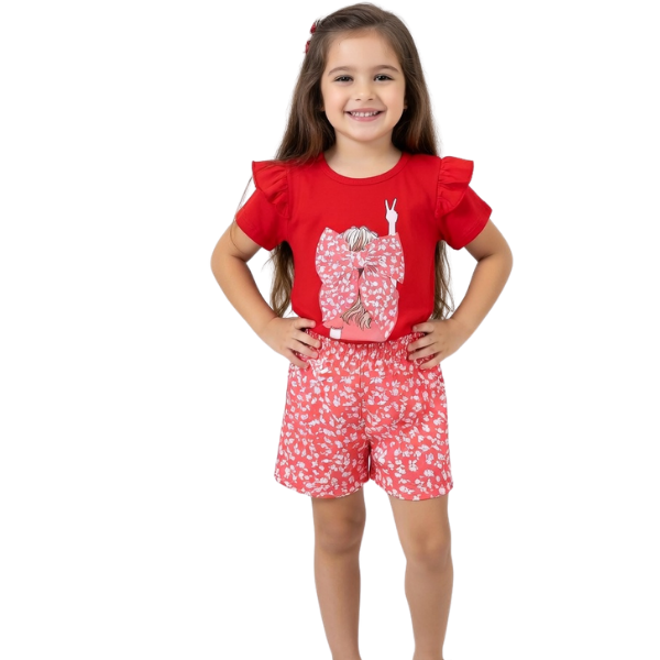 Grilsl T-shrit & pant Set