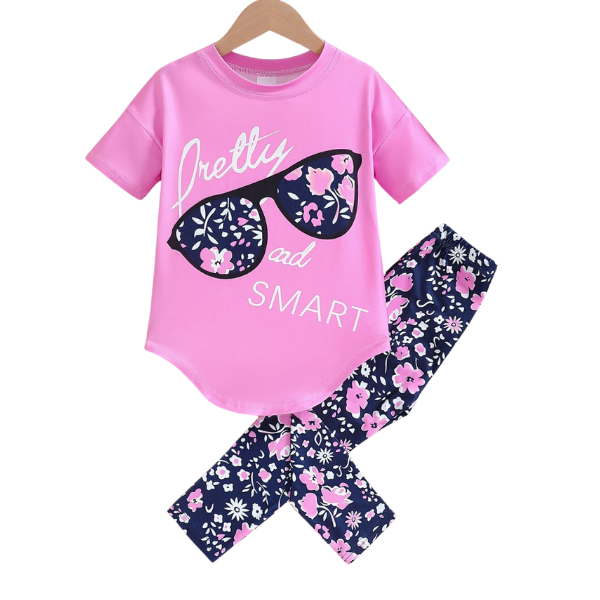 Grilsl T-shrit & Long pant Set