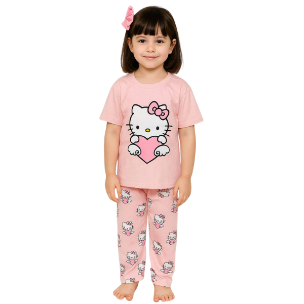 Grilsl T-shrit & Long pant Set
