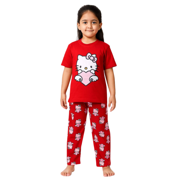 Grilsl T-shrit & Long pant Set