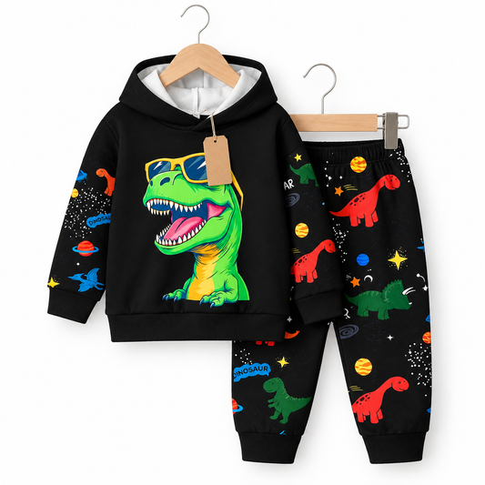 Black Hoddie and Joggers Set(3M-8yrs)