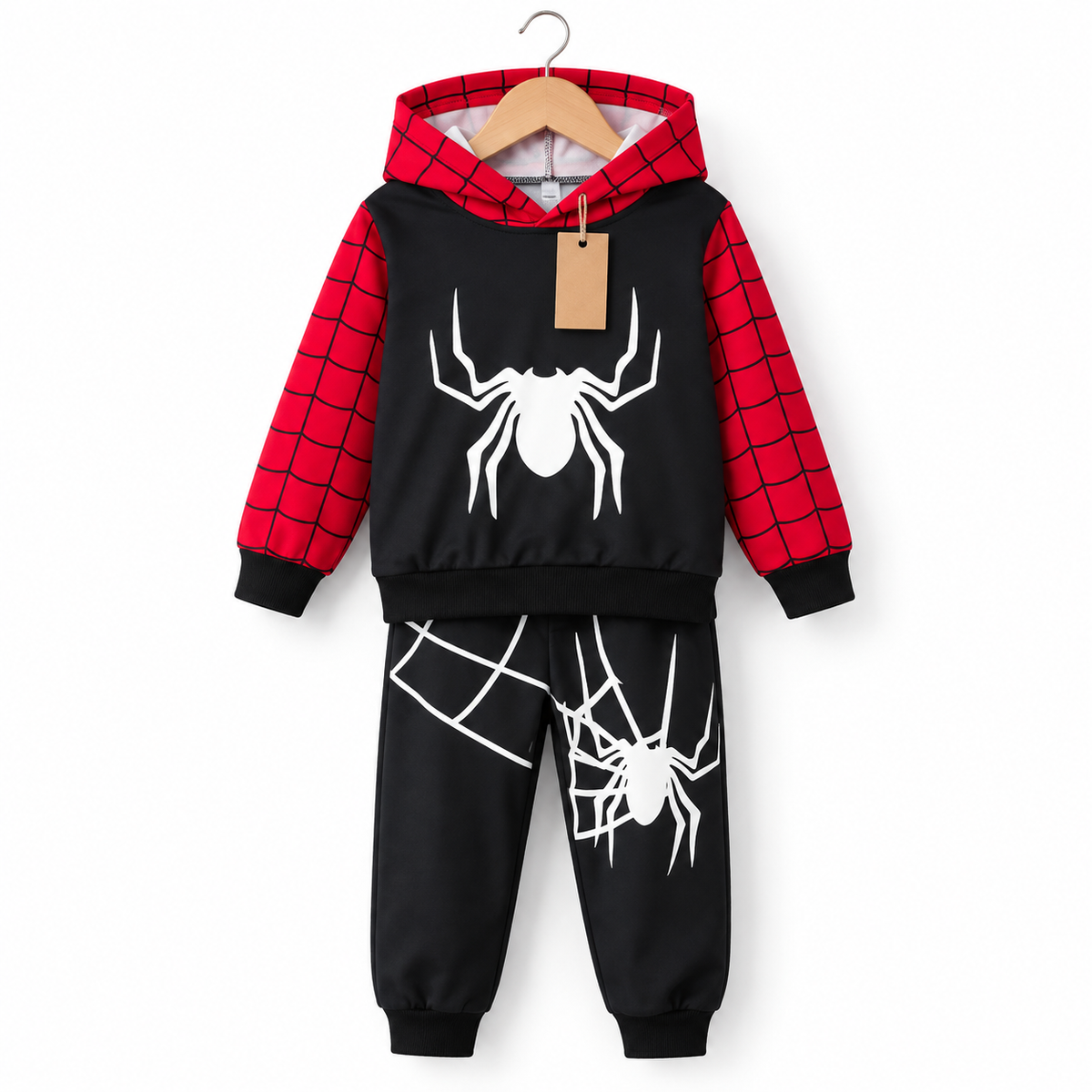 Kids Spider Web Hoodie & Jogger Set(3M-12yrs)