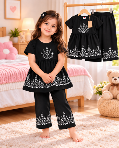 Little Girl in Black Outfit (1yrs-12yrs)