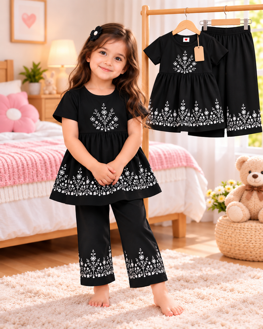 Little Girl in Black Outfit (1yrs-12yrs)