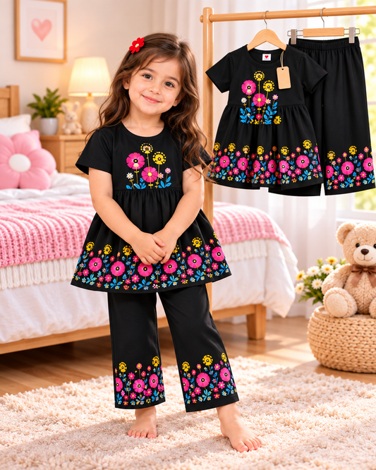 Little Girl’s Floral Bedroom Outfit(1yrs-12yrs)