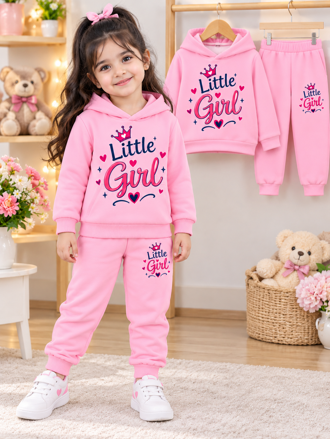 Little Girl Hoodie & Joggers Set  (1yrs-12yrs) BUY 1 SET — DELIVERY FREE!
