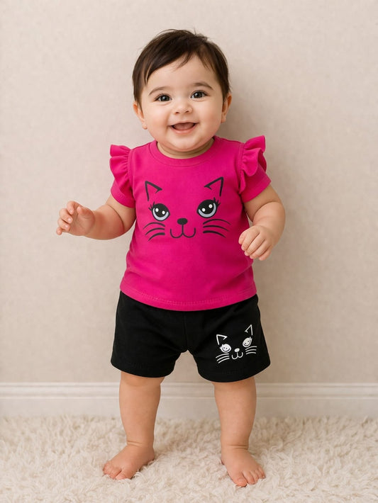 Grilsl T-shrit & pant Set